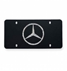 Mercedes Black Plate Chrome Star 
